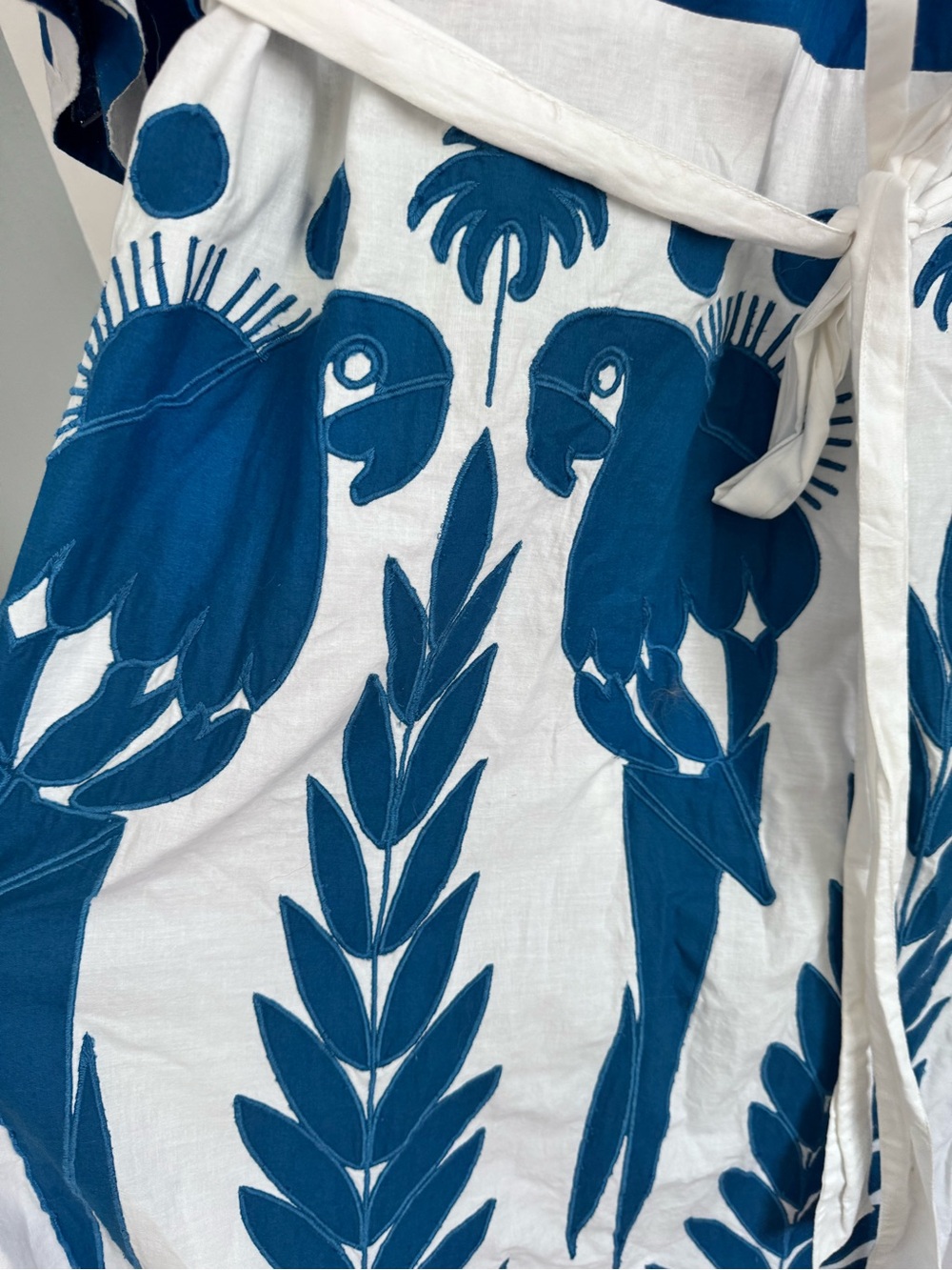 Farm Rio embroidered pineapple birds, palms maxi dress size large. NWT. $315. - Picture 4 of 12